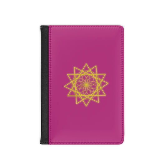 Passport Cover, Sacred Geometry, Pink