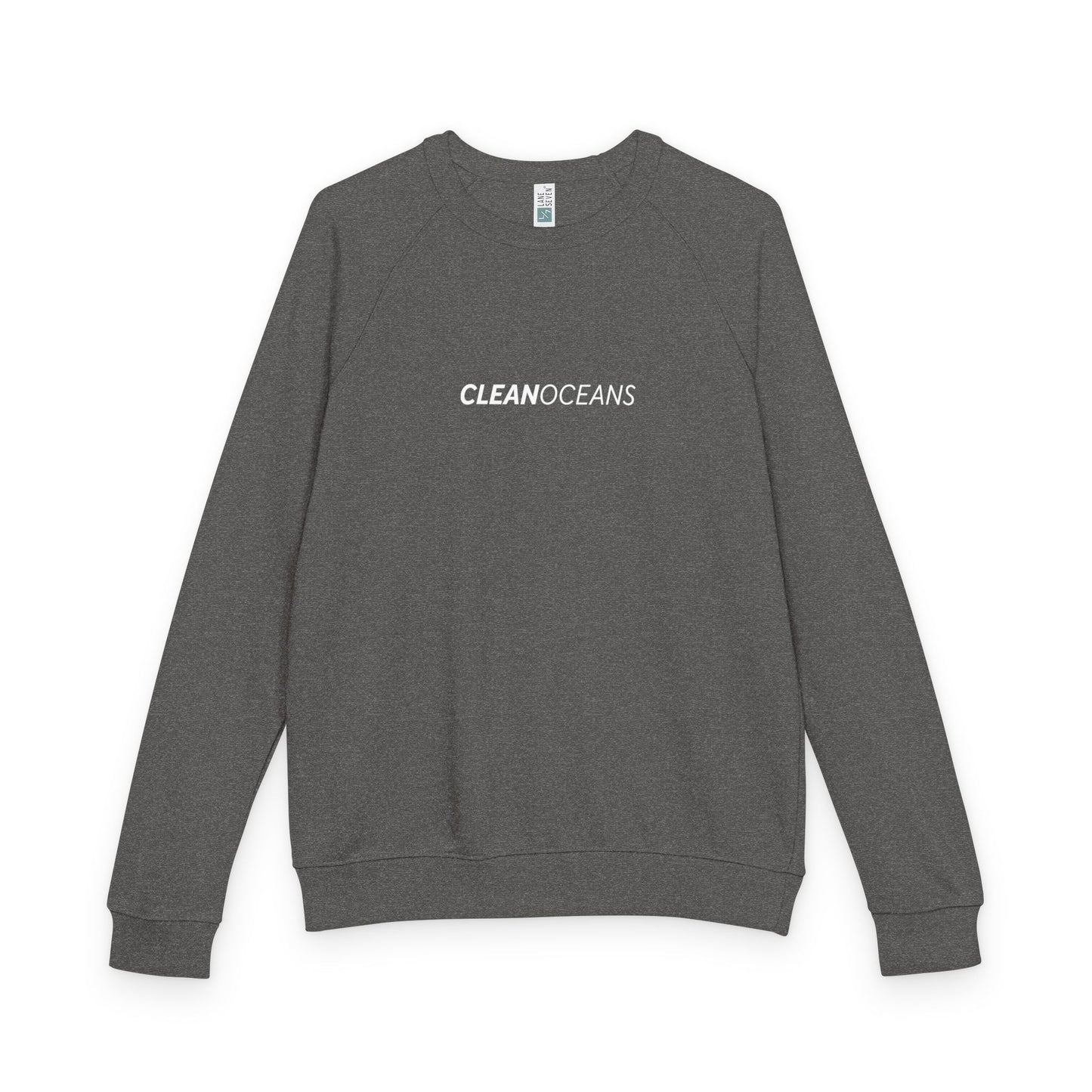 CleanOceans, Unisex French Terry Raglan Crewneck