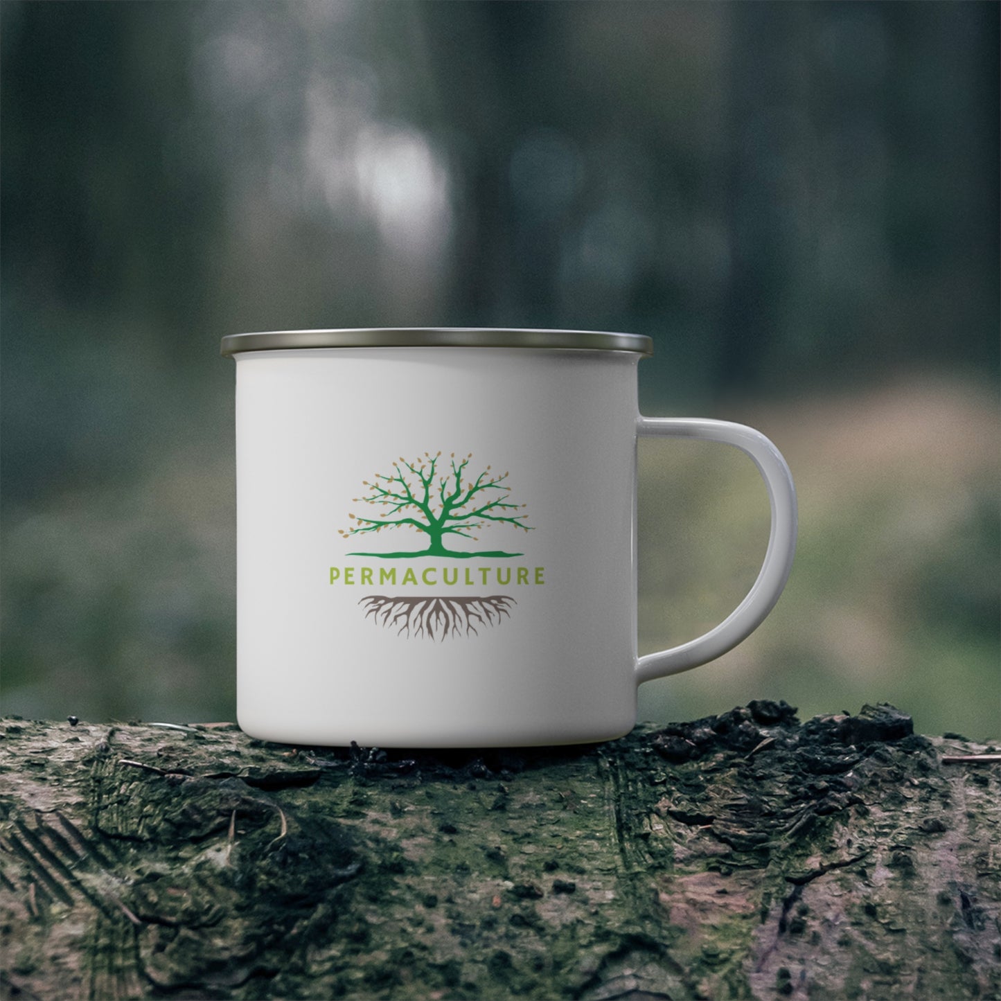 Enamel Camping Mug, Permaculture