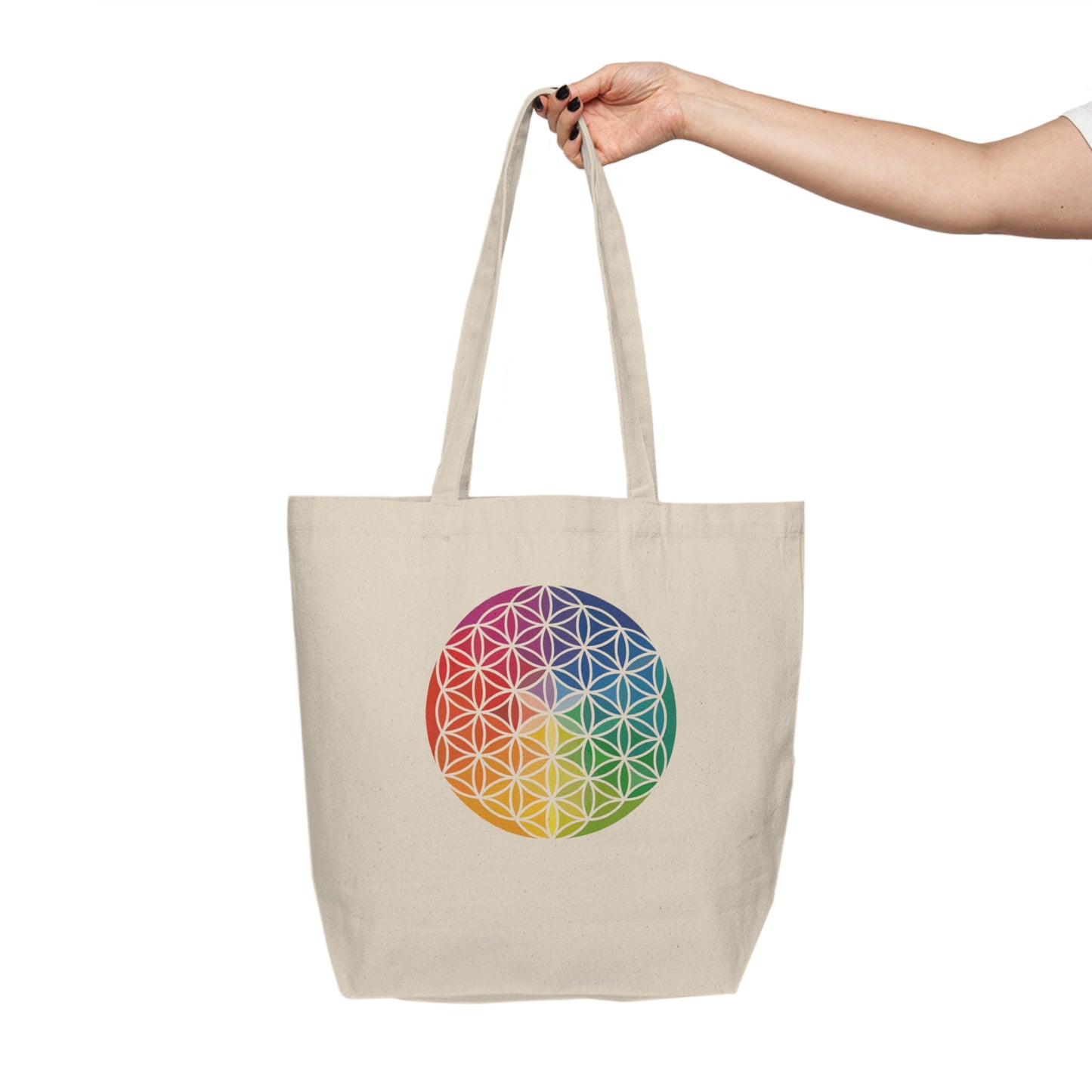 Flower of Life, Canvas Shopping Tote, Sacred Geometry