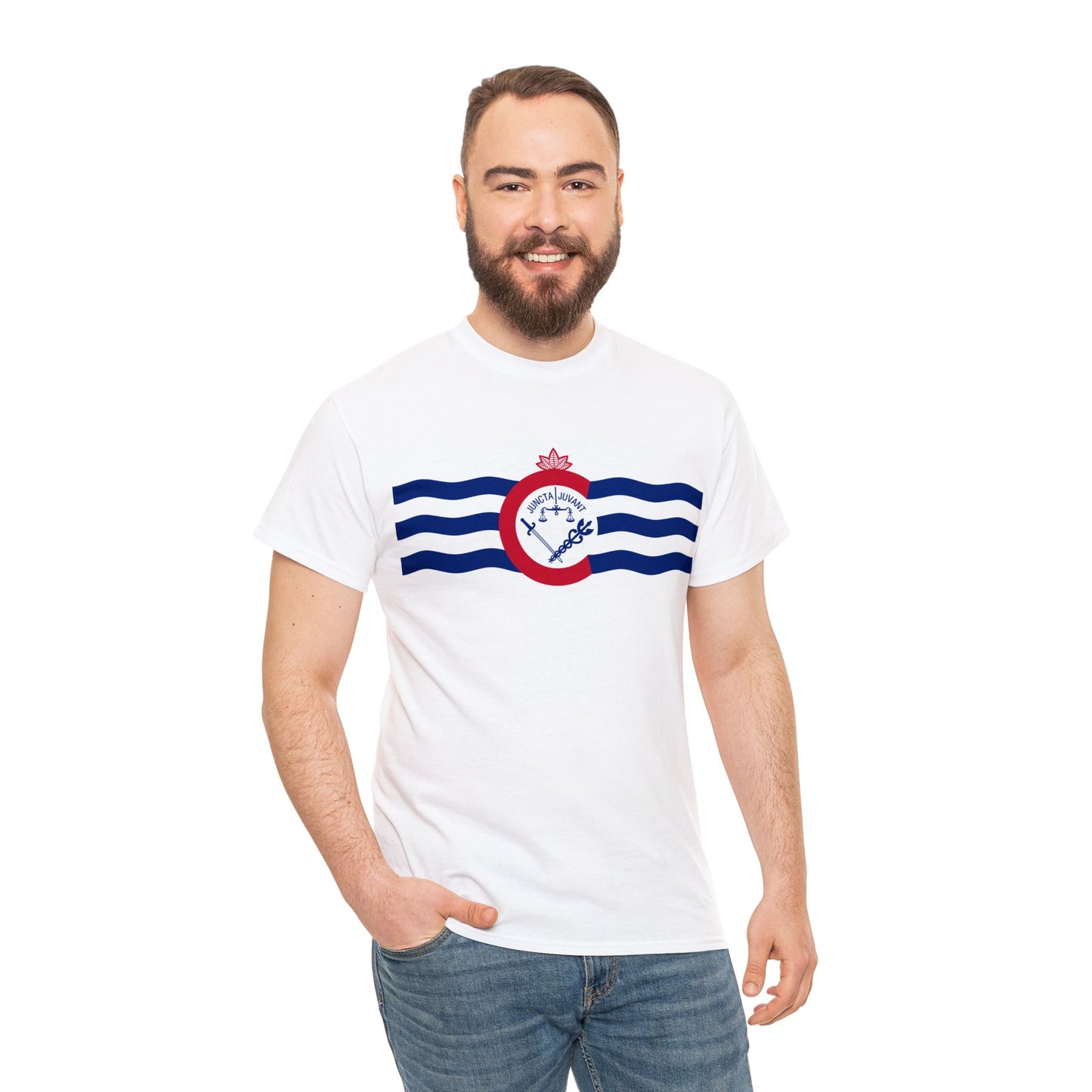 Cincinnati Flag, Unisex Heavy Cotton Tee