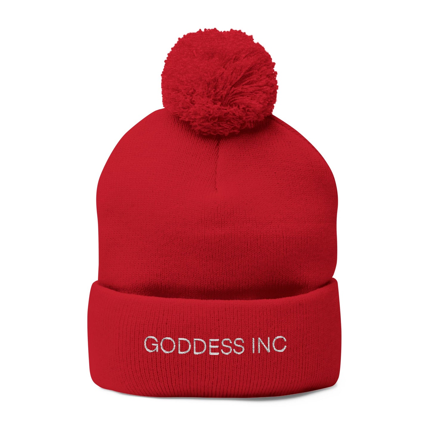 Goddess Inc, Pom-Pom Knit Cap (Embroidery)