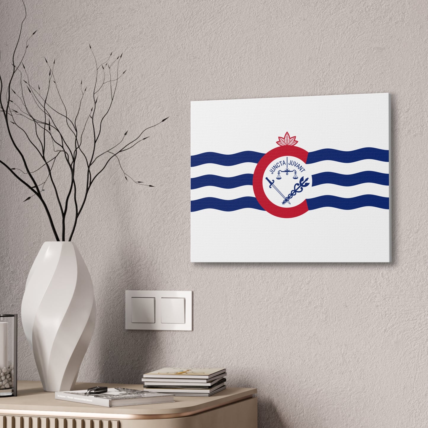 Cincinnati Flag, Canvas Stretched, 0.75"