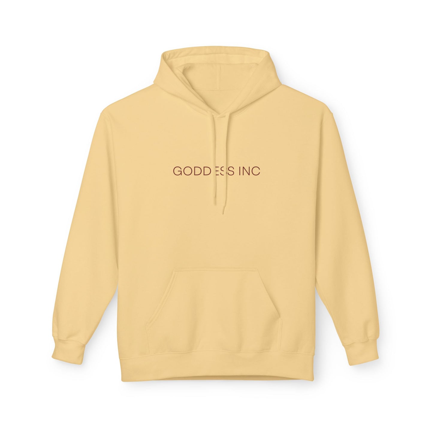 GODDESS INC, Midweight Softstyle Fleece Hoodie, Red Lettering