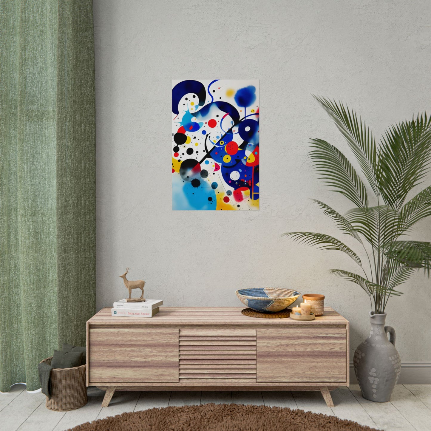 Rolled Poster, Inspired by Miro