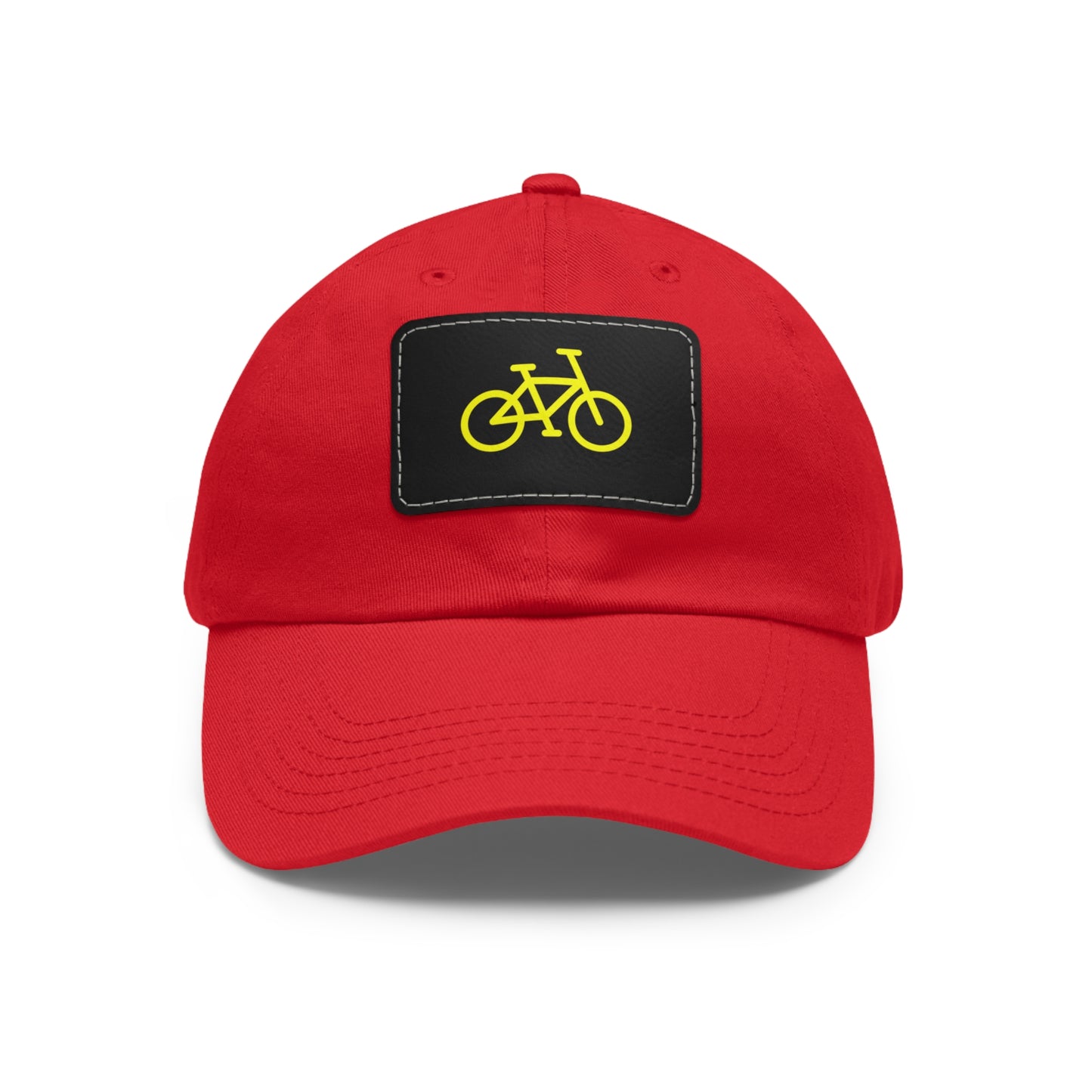 BIKE, Dad Hat with Leather Patch (Rectangle)
