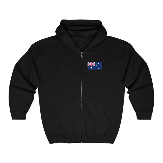 Australian Flag, Unisex Heavy Blend™ Full Zip Hooded Sweatshirt