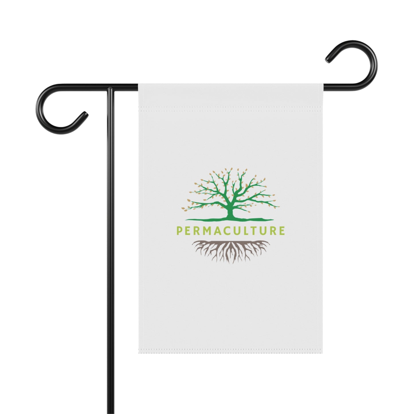 Permaculture, Garden & House Banner, White