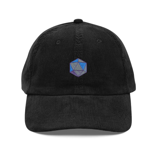 Icosahedron  - Vintage Corduroy Cap (Embroidery)