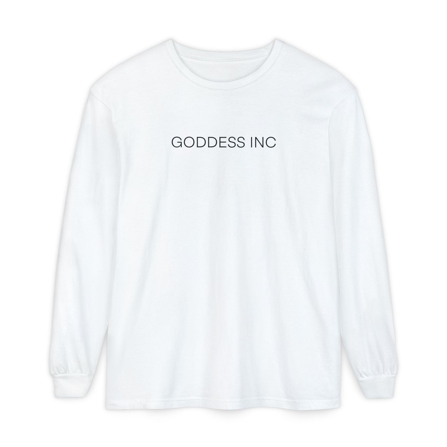 GODDESS INC Garment-dyed Long Sleeve T-Shirt