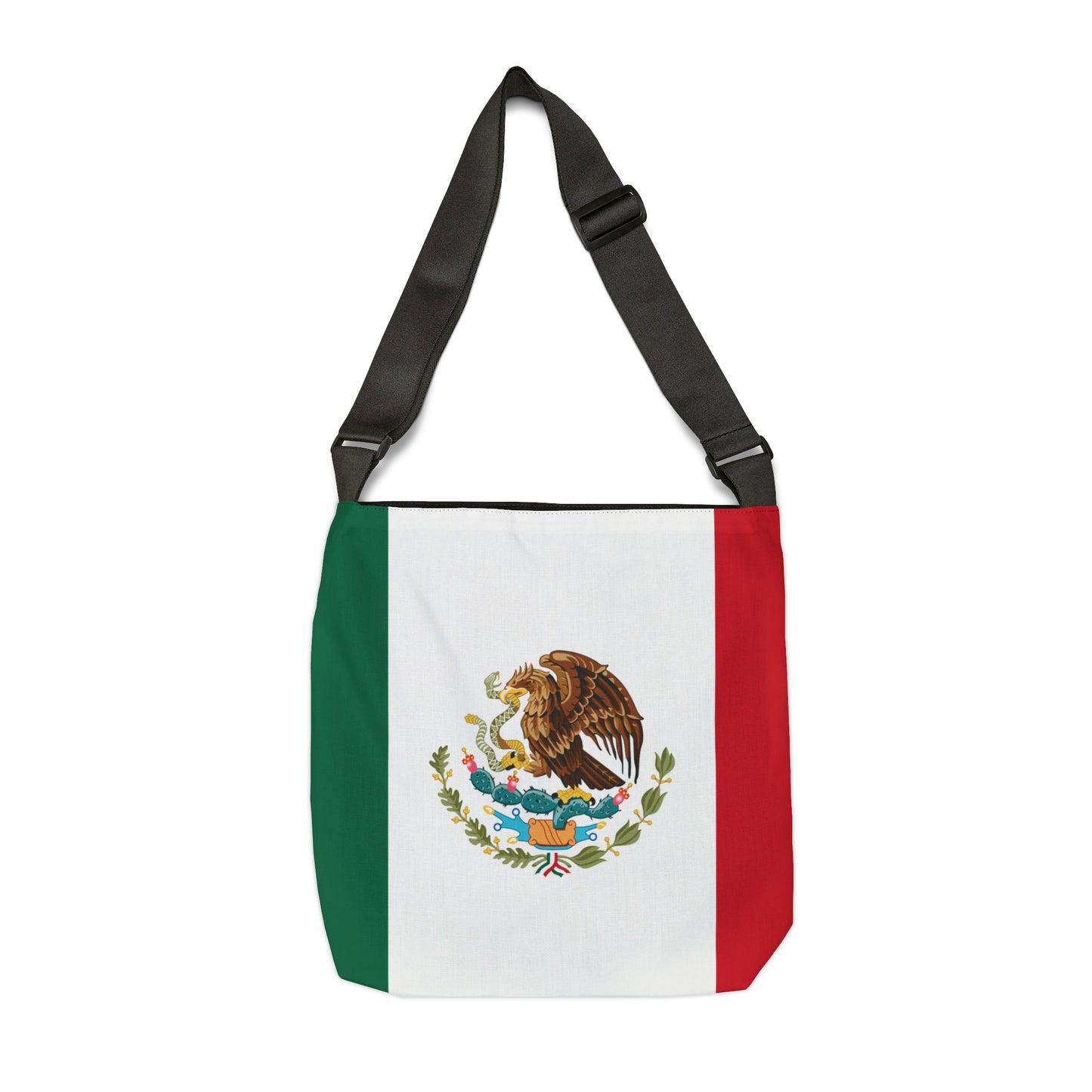 Mexican Flag, Adjustable Tote Bag