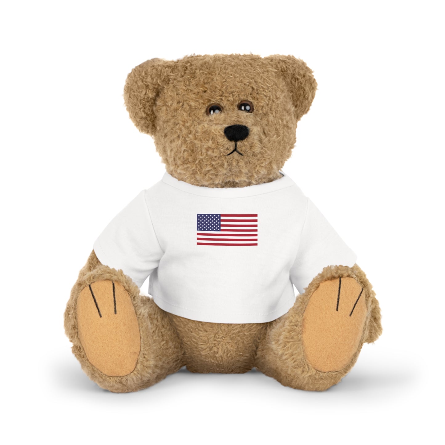 Plush Toy with American Flag Shirt