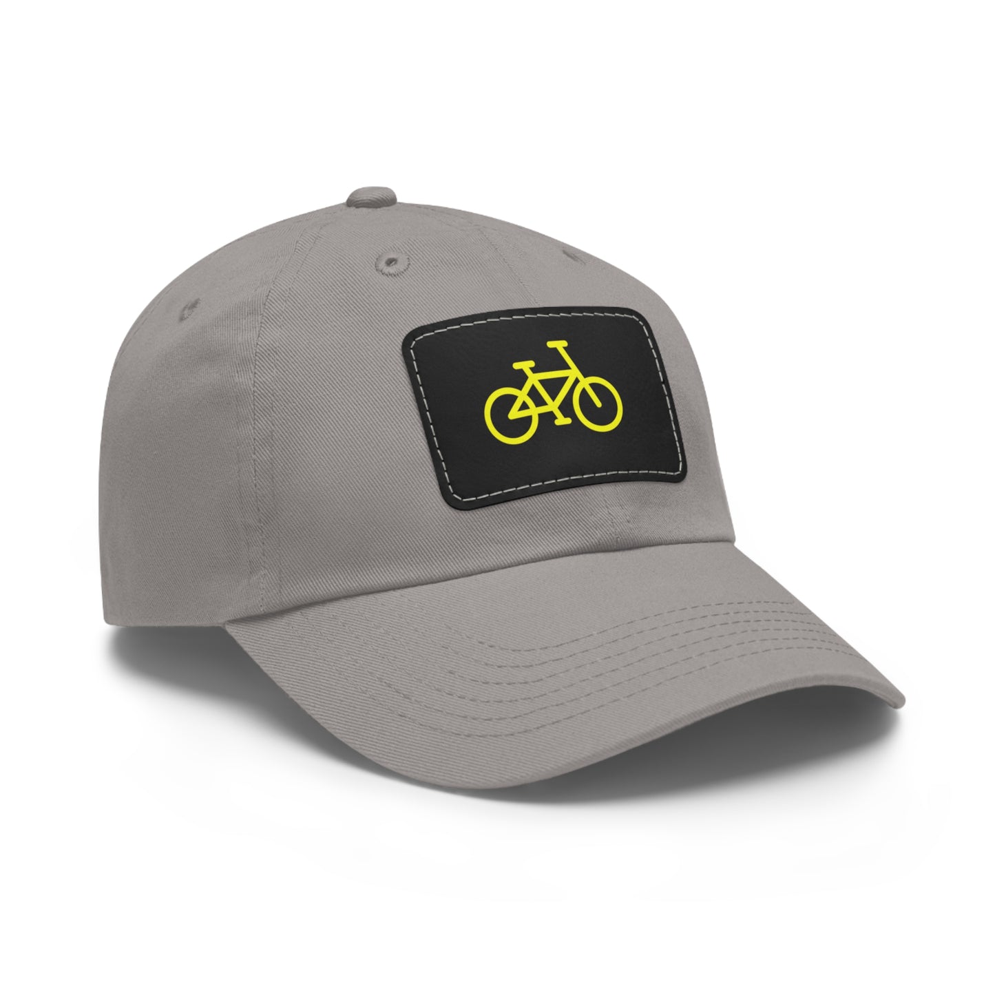 BIKE, Dad Hat with Leather Patch (Rectangle)