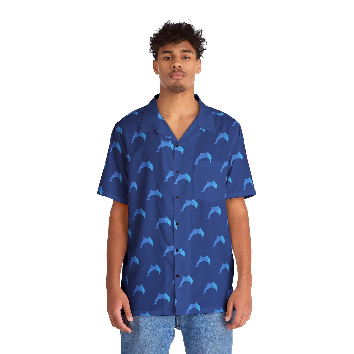 DOLPHINS, Men's Hawaiian Shirt