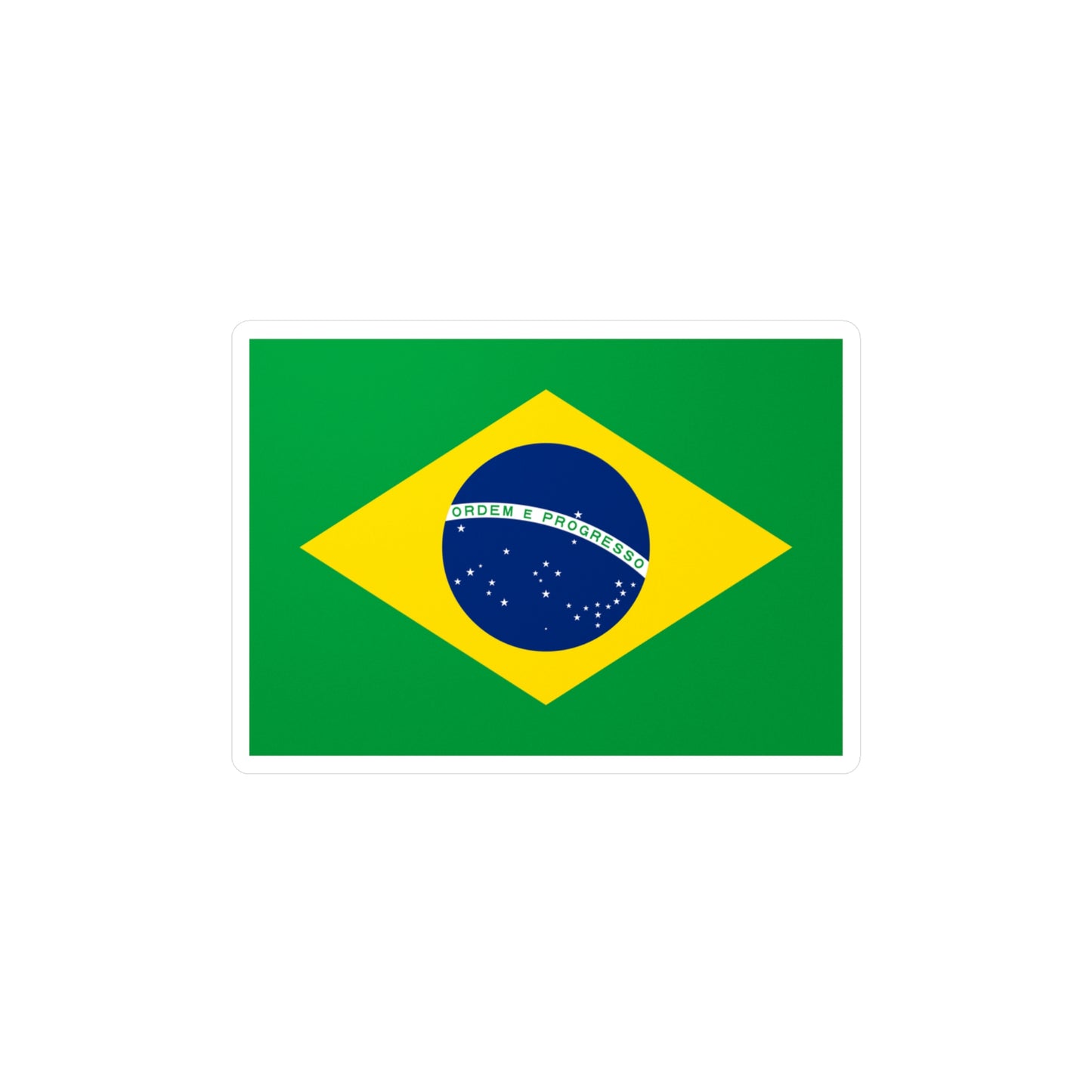 Brazilian Flag, Kiss-Cut Vinyl Decals