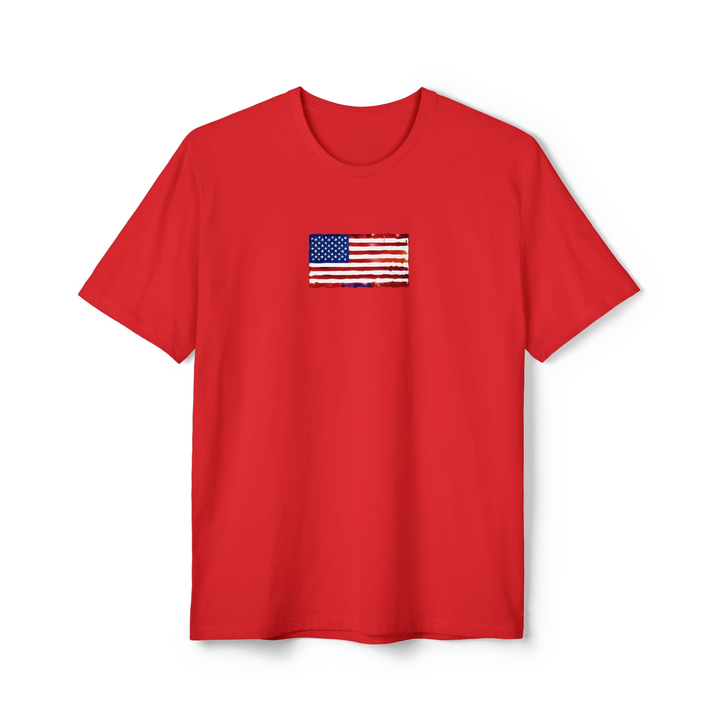 American Flag Watercolor, Unisex District® Re-Tee®