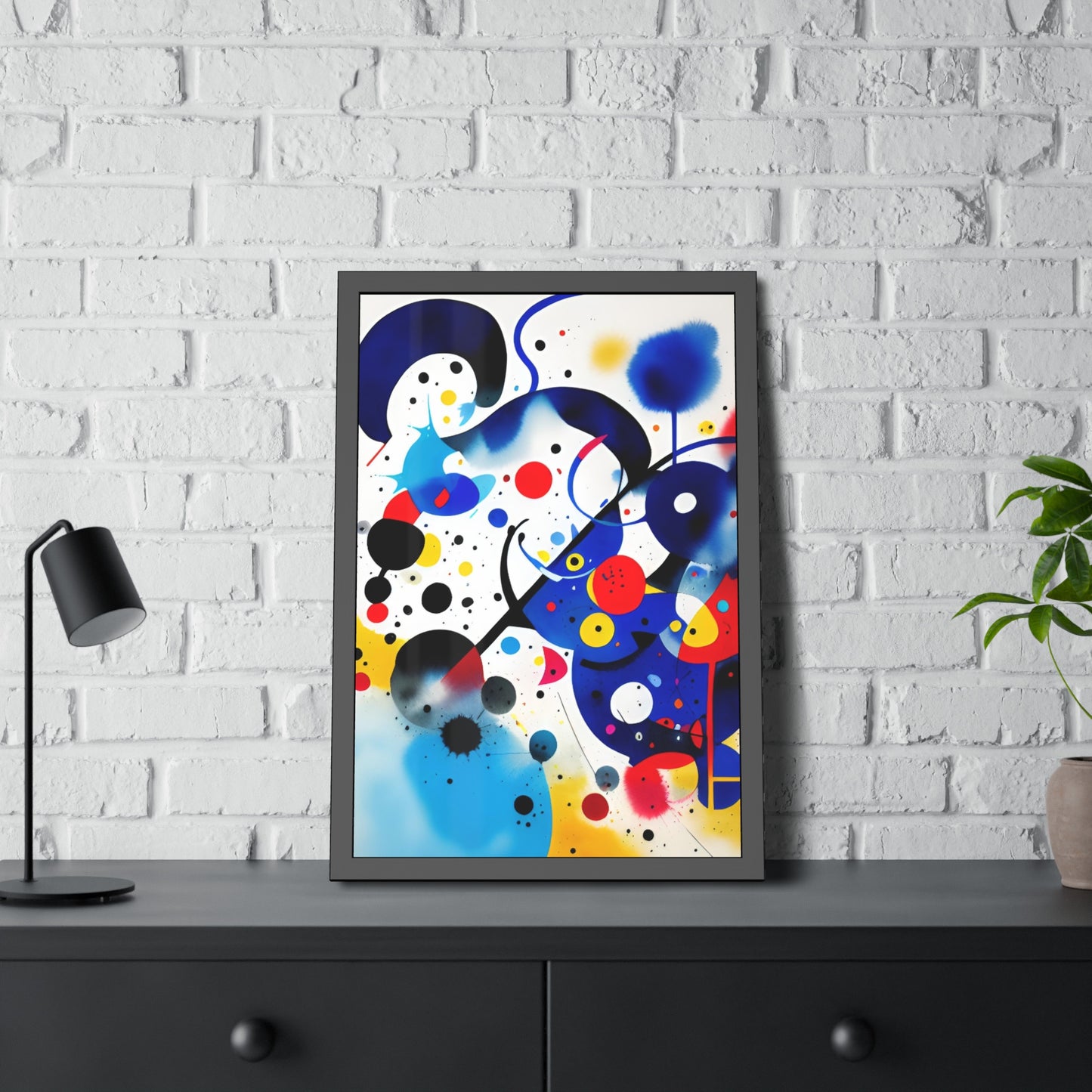 Framed Paper Poster, Inspired by Miro