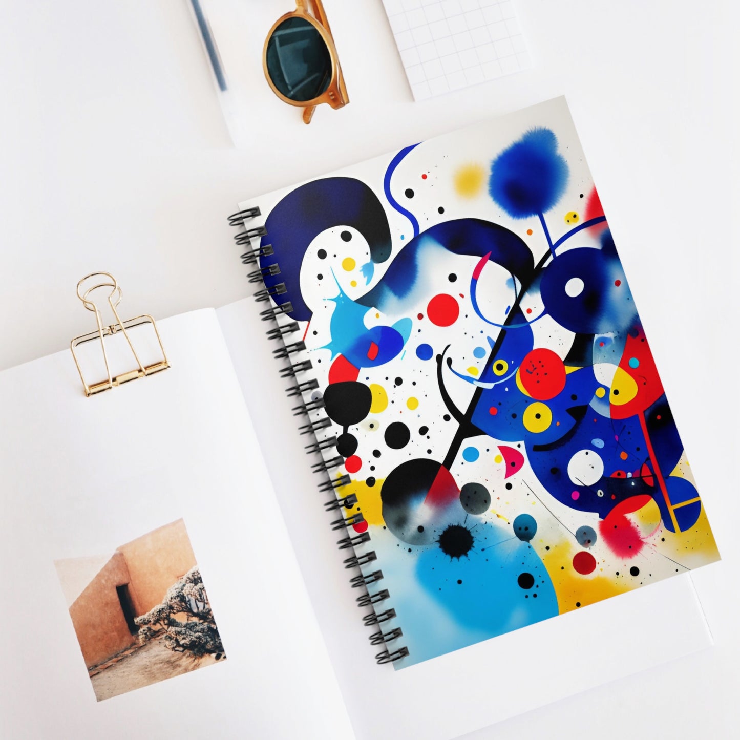 Abstract Cover, Spiral Notebook, Ruled Line, Inspired by Miro