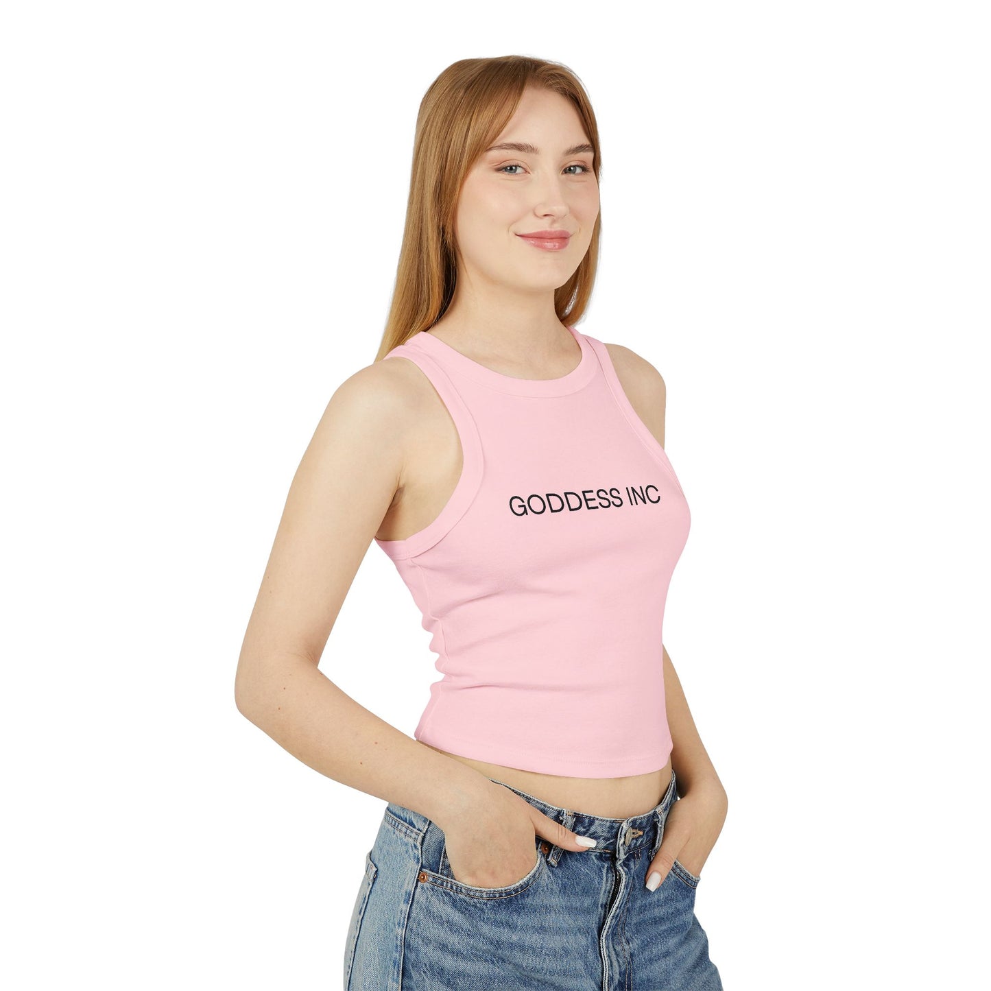 Goddess Inc, Women's Micro Rib Racer Tank Top