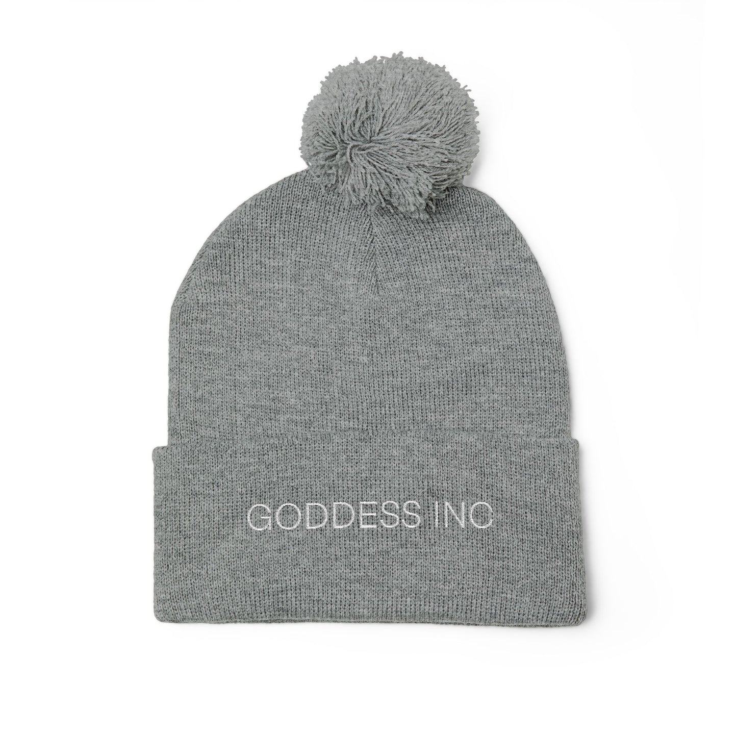 Goddess Inc, Pom-Pom Knit Cap (Embroidery)