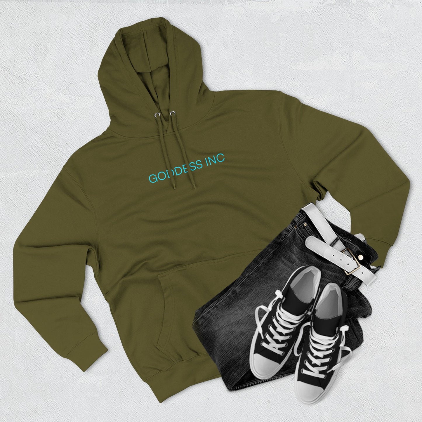 GODDESS INC Three-Panel Fleece Hoodie