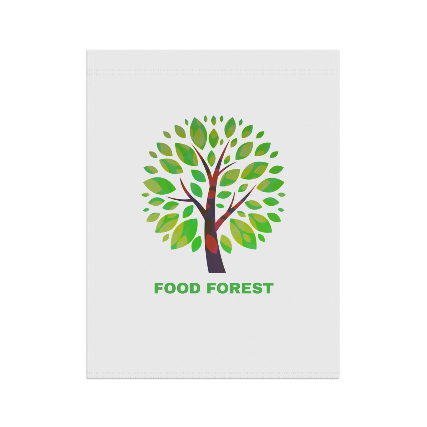FOOD FOREST Garden & House Banner, White