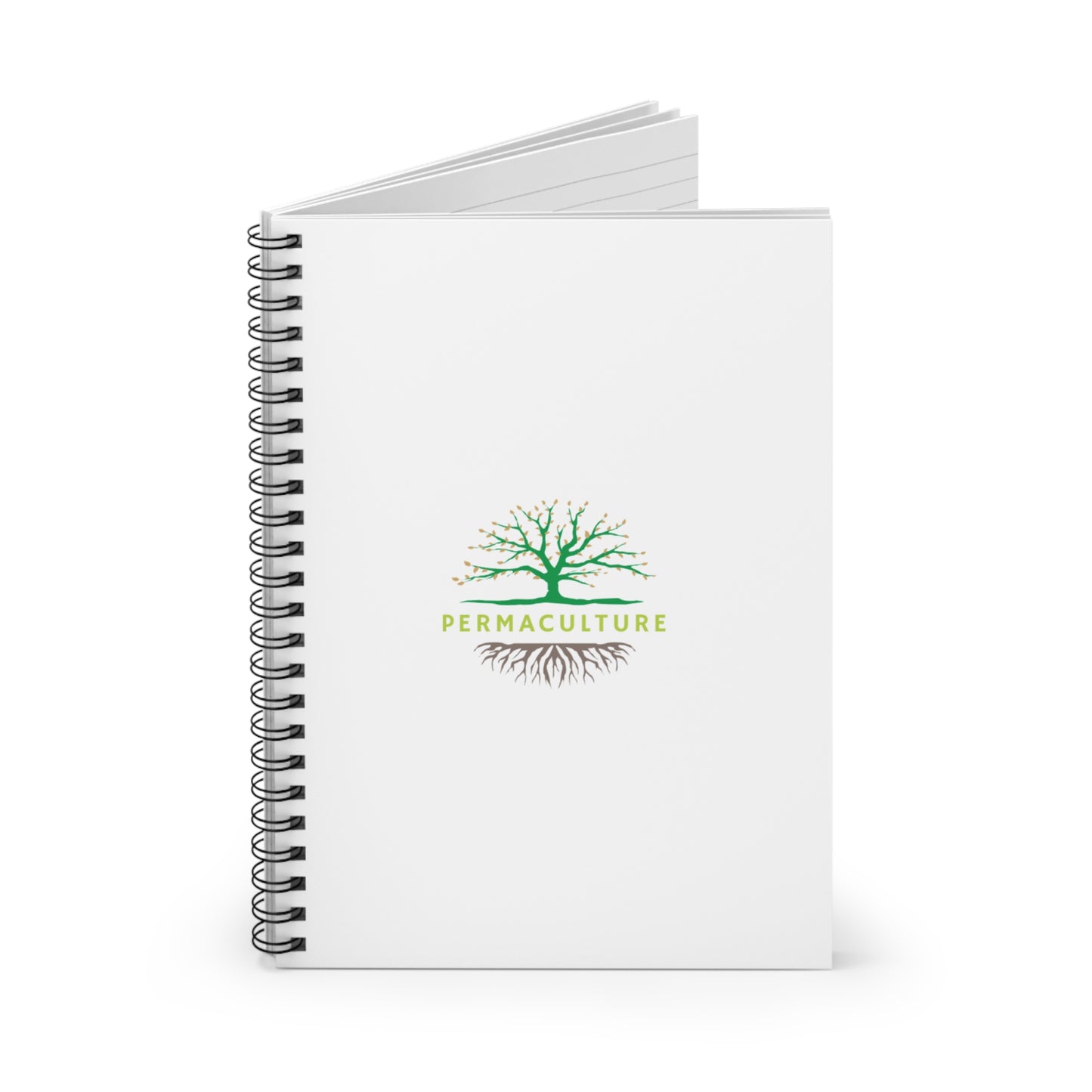 Permaculture, Spiral Notebook, Ruled Line, White Cover