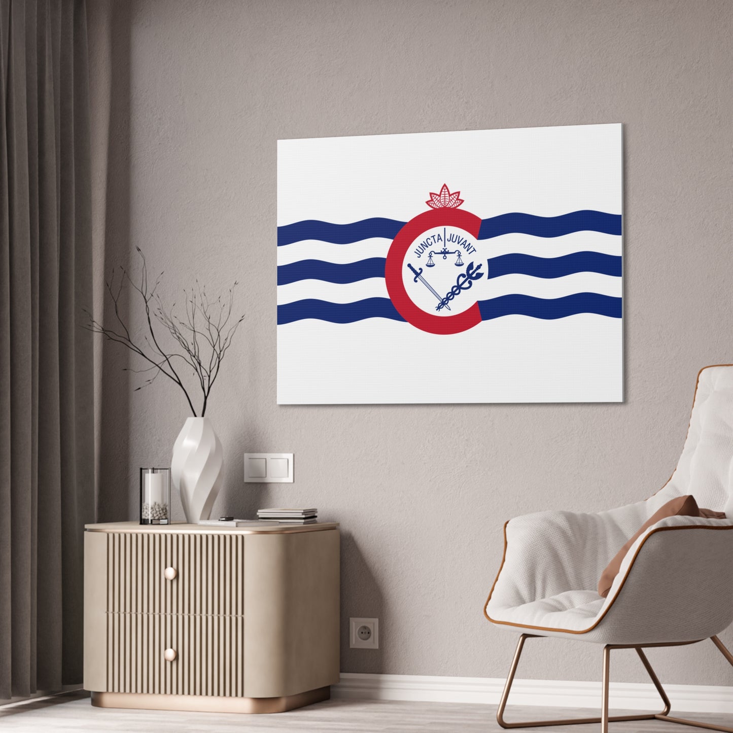 Cincinnati Flag, Canvas Stretched, 0.75"