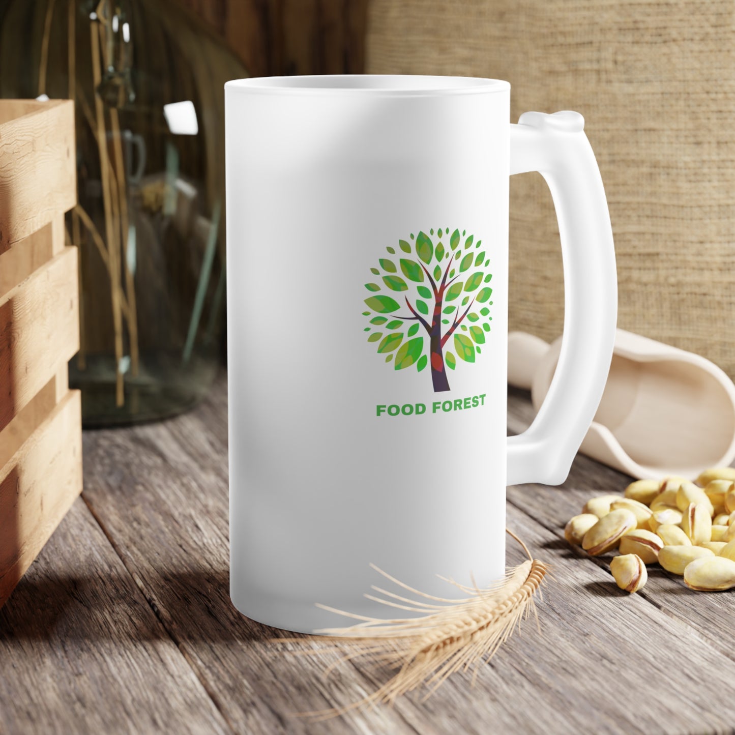 FOOD FOREST Frosted Glass Tall Mug