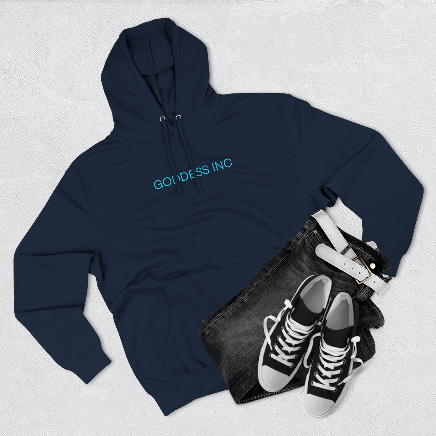 GODDESS INC Three-Panel Fleece Hoodie