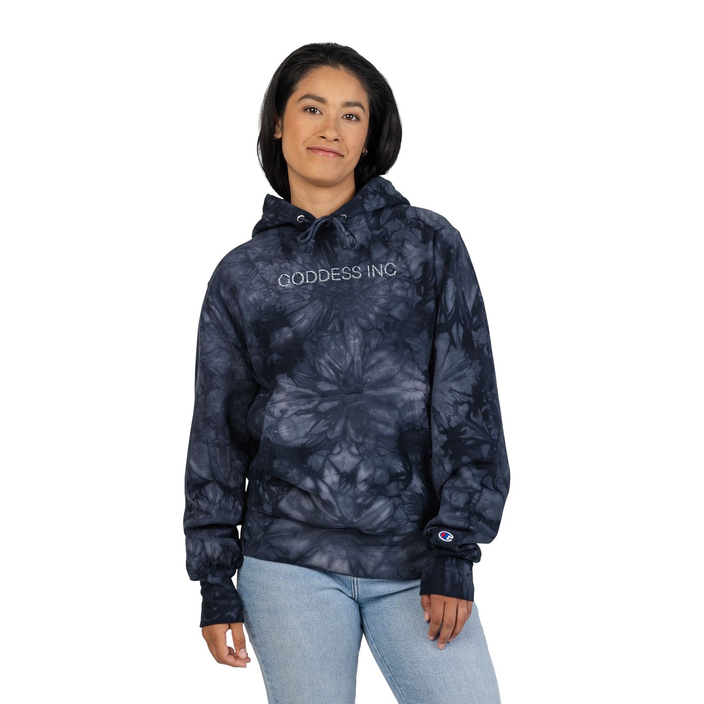 GODDESS INC Champion Tie-Dye Hoodie (Embroidery)