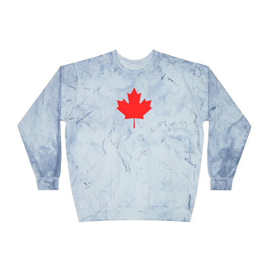 Canadian Maple Leaf, Unisex Color Blast Crewneck Sweatshirt