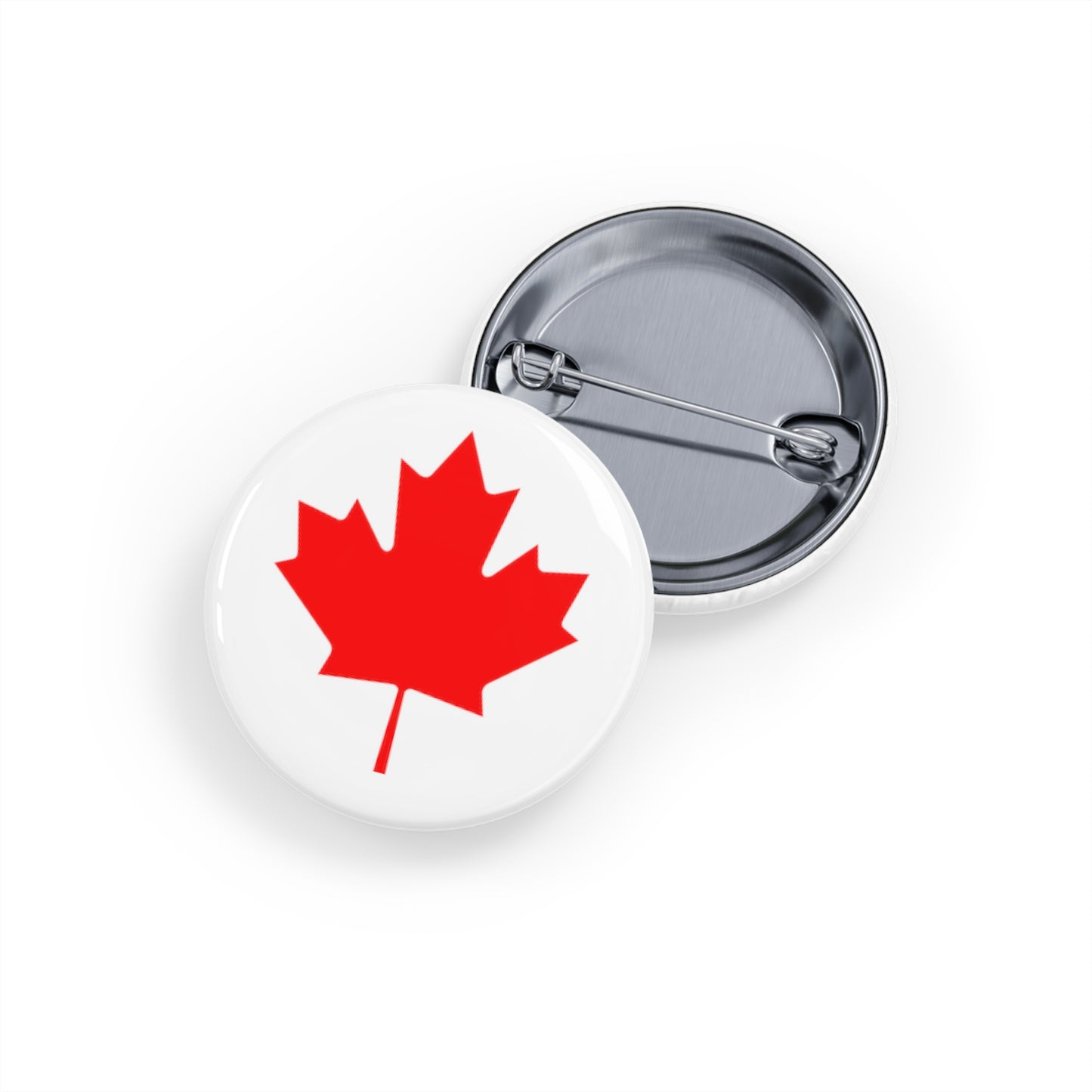 Canadian Maple Leaf Round Pin
