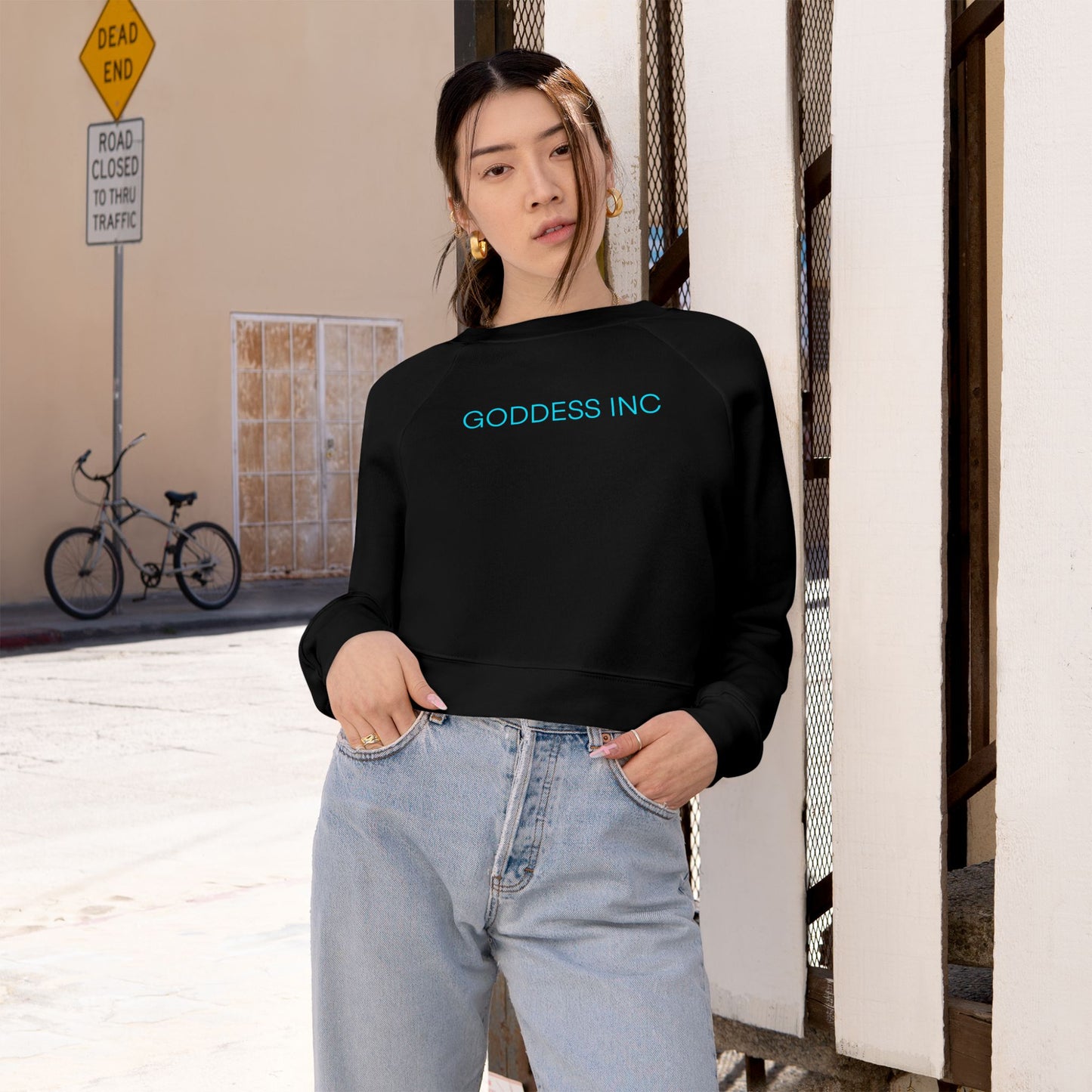 GODDESS INC, Women's Cropped Fleece Pullover