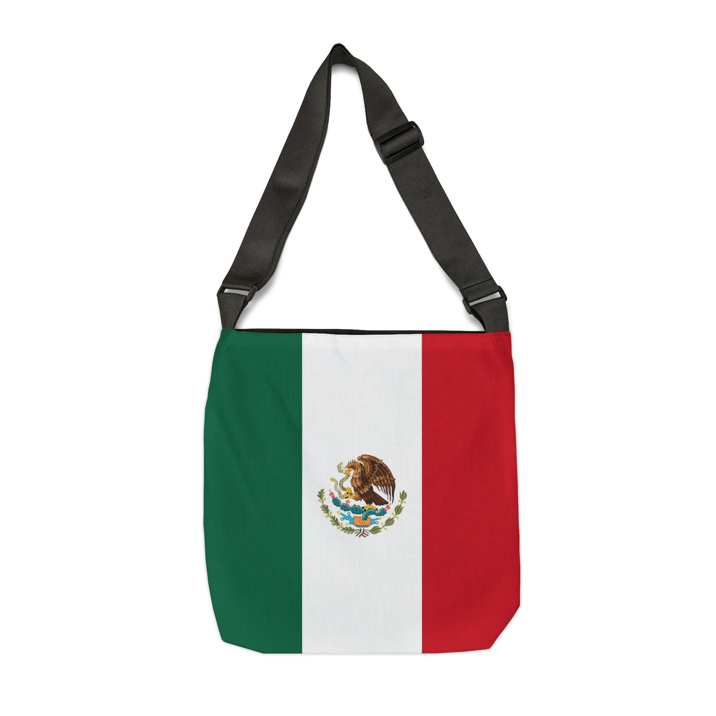 Mexican Flag, Adjustable Tote Bag