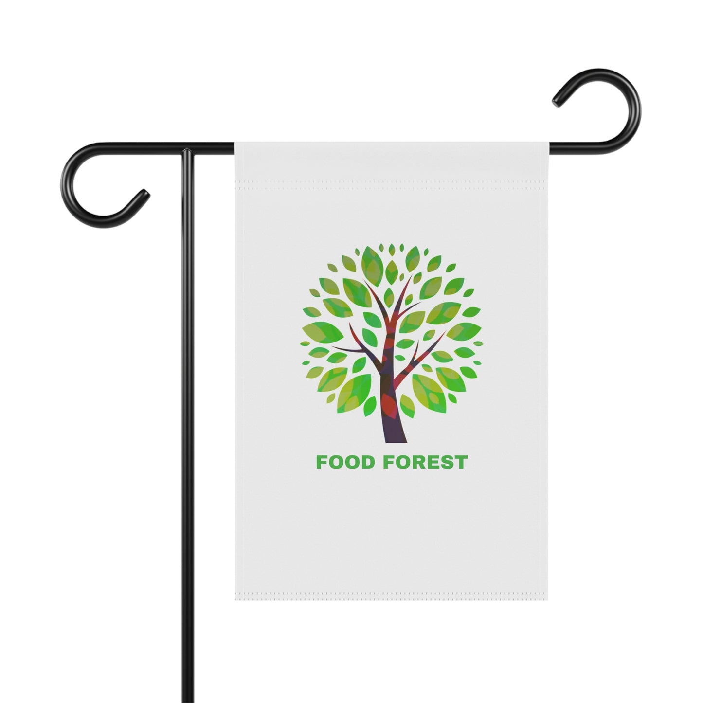 FOOD FOREST Garden & House Banner, White
