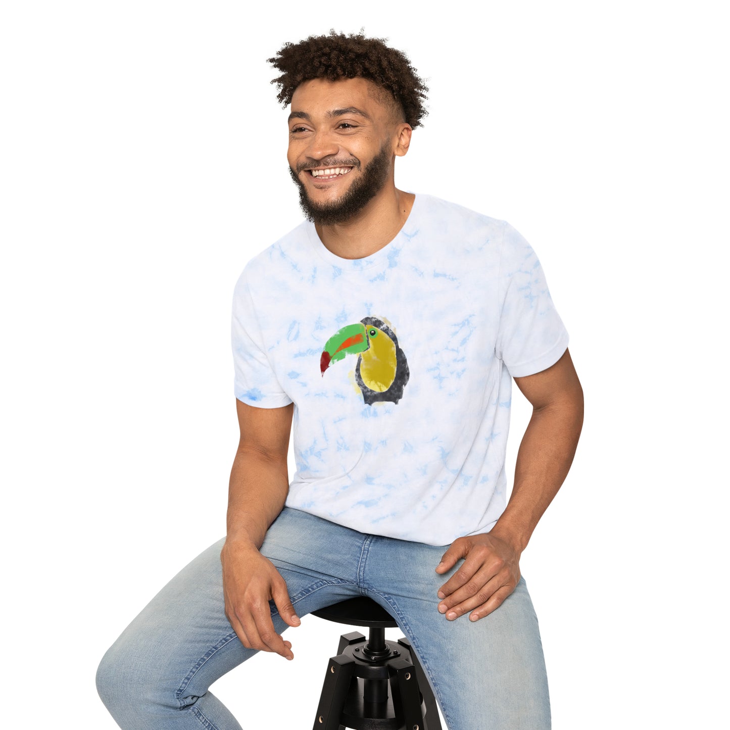 Toucan, Unisex FWD Fashion Tie-Dyed T-Shirt