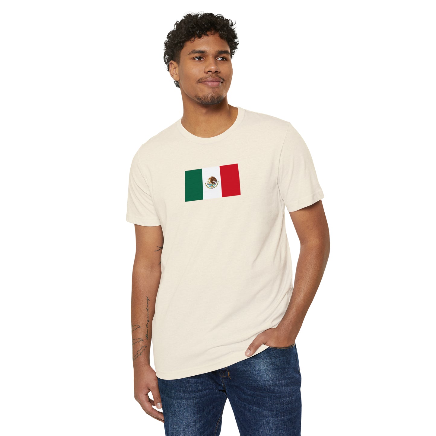Mexican Flag, Unisex Recycled Organic T-Shirt