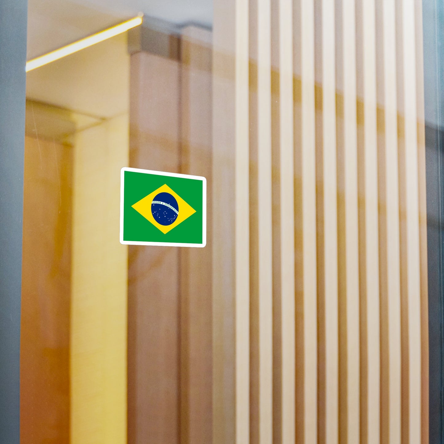 Brazilian Flag, Kiss-Cut Vinyl Decals