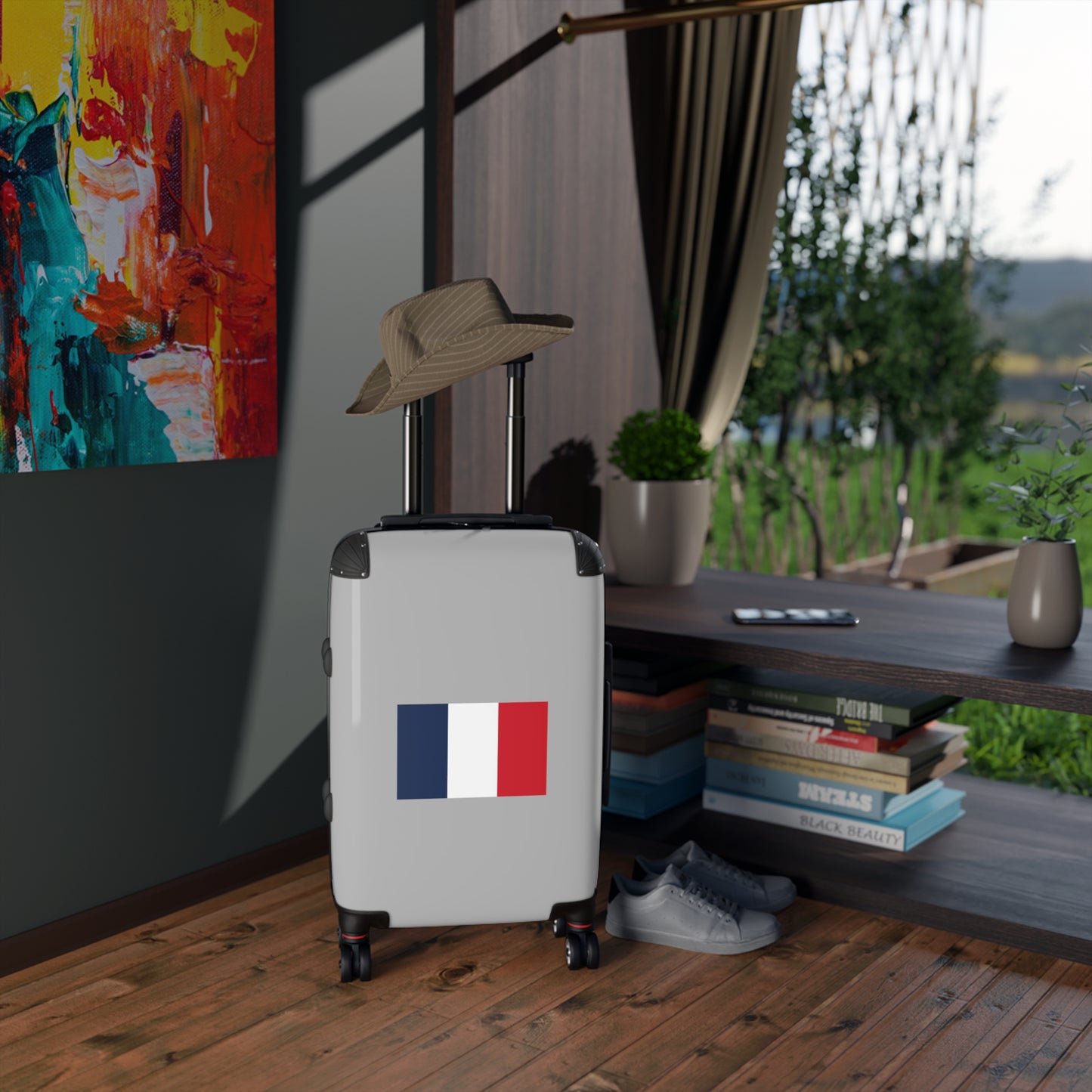 French Flag Suitcase