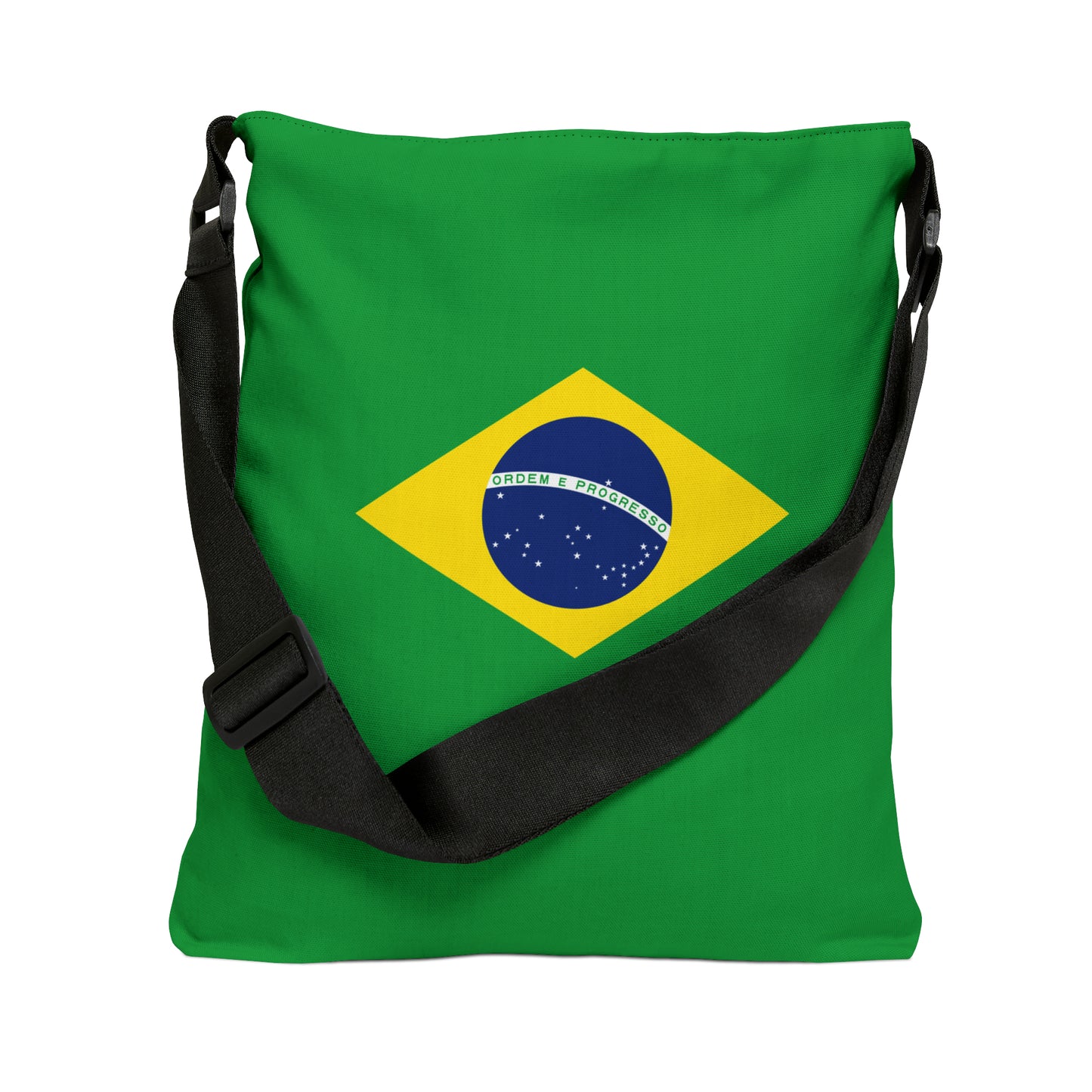 Brazilian Flag, Adjustable Tote Bag