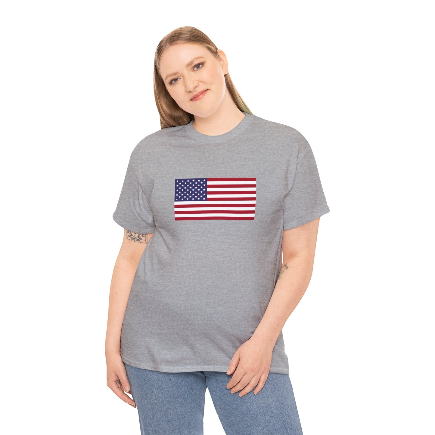 American Flag, Unisex Heavy Cotton Tee