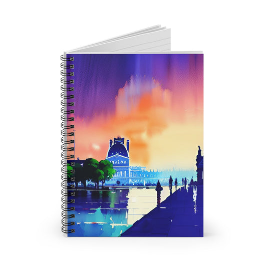 Paris, Spiral Notebook, Ruled Line