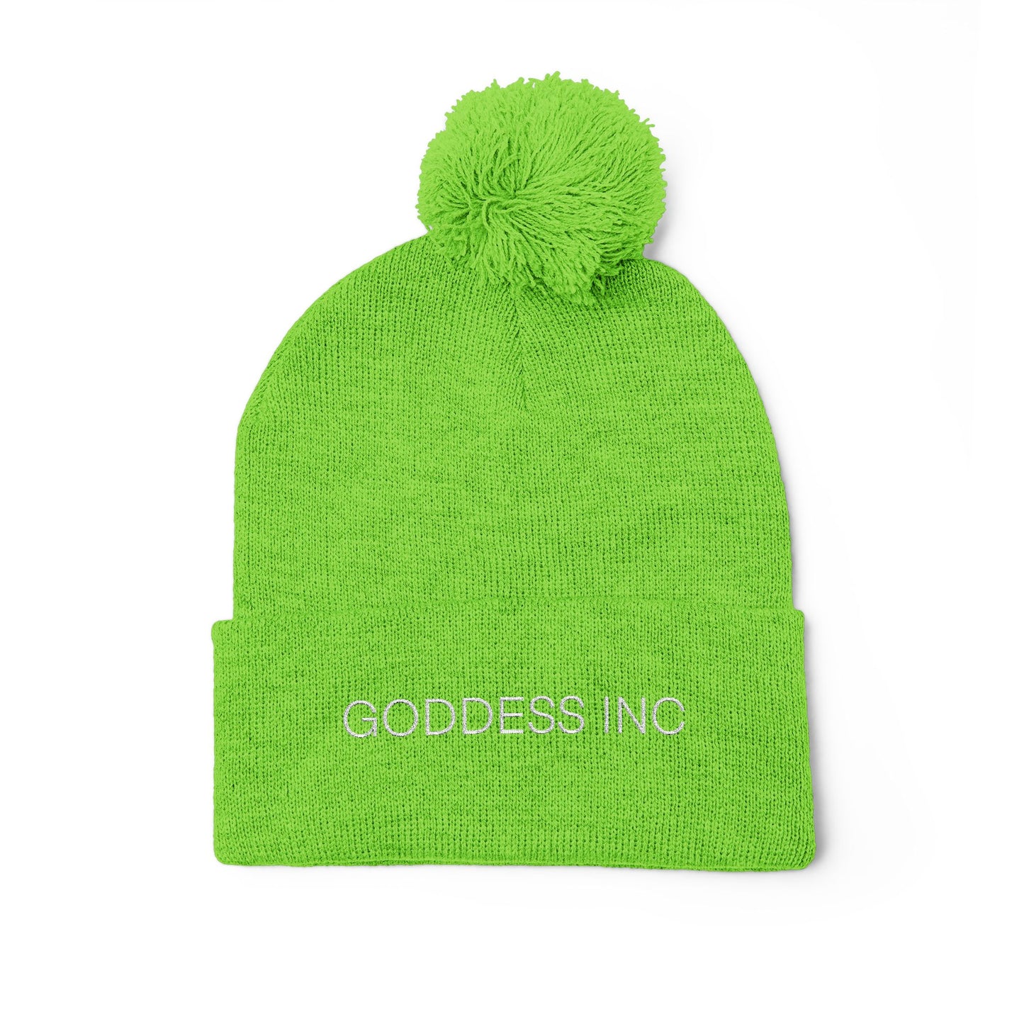 Goddess Inc, Pom-Pom Knit Cap (Embroidery)