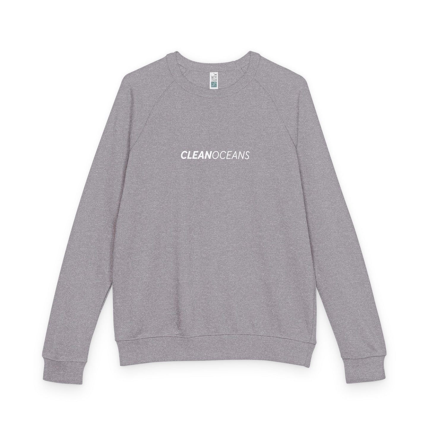 CleanOceans, Unisex French Terry Raglan Crewneck