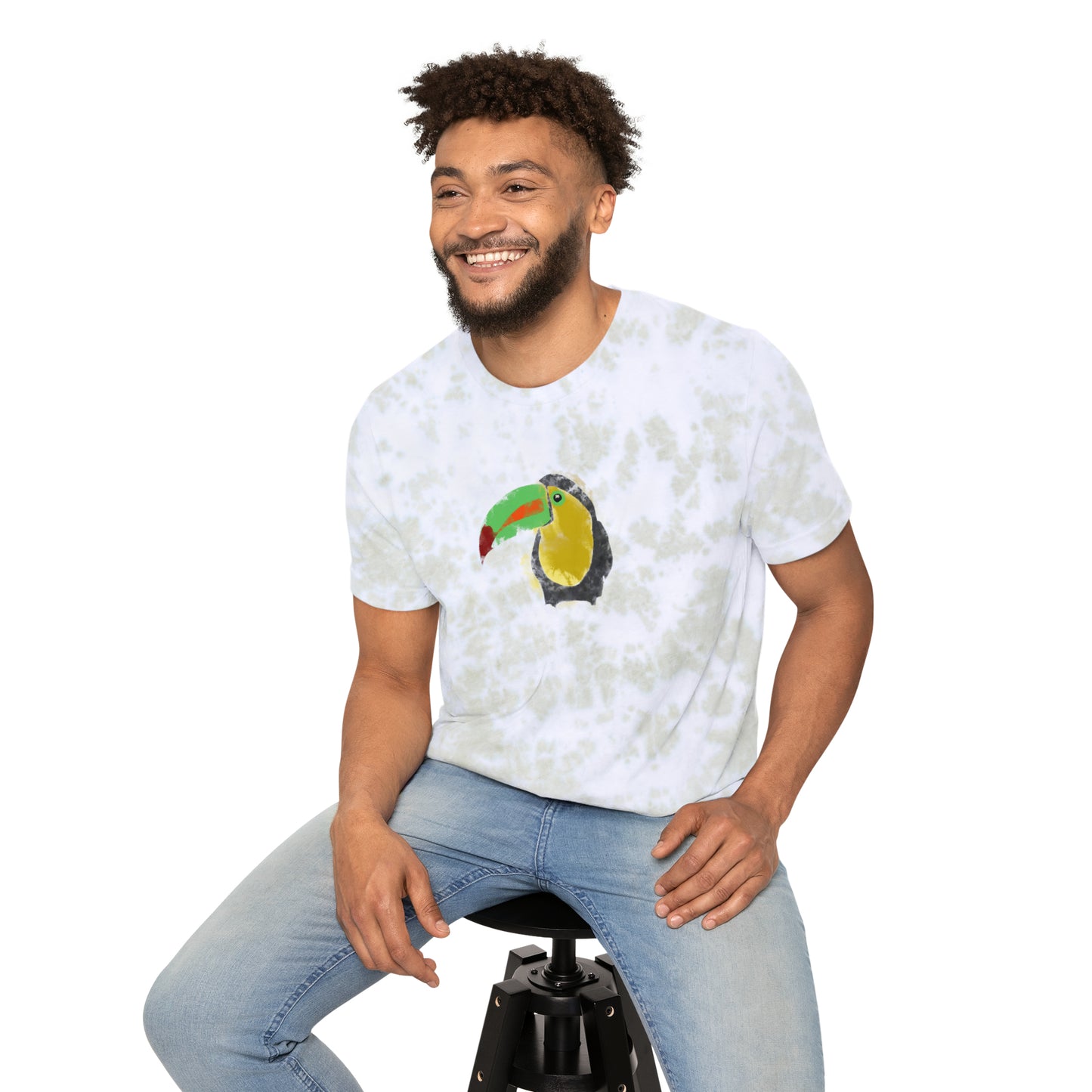 Toucan, Unisex FWD Fashion Tie-Dyed T-Shirt