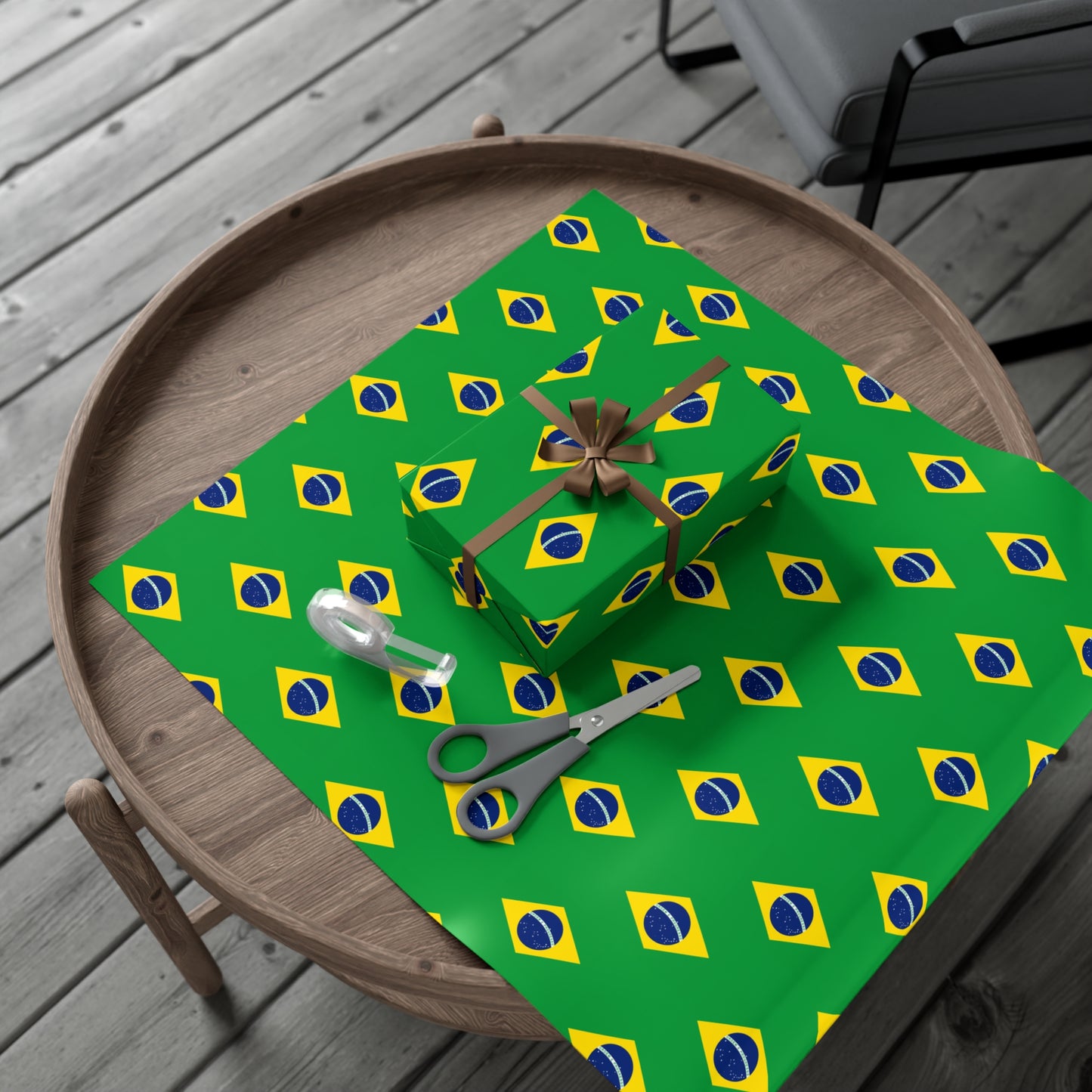 Brazilian Flag Gift Wrap