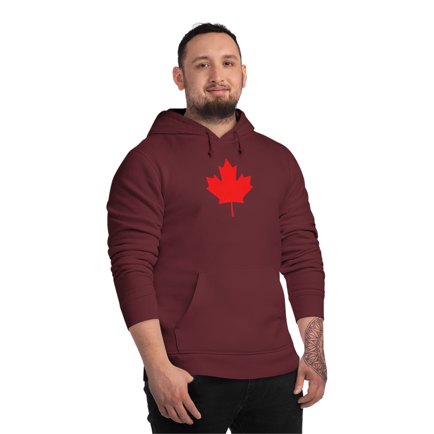 Canadian Maple Leaf, Unisex Drummer Hoodie