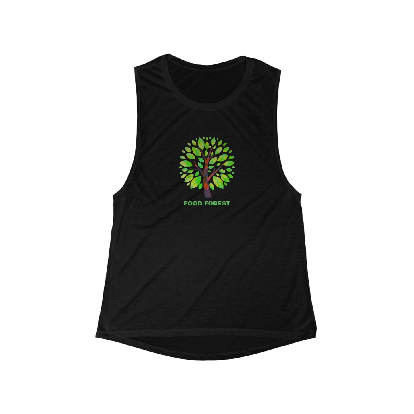 FOOD FOREST Women's Flowy Scoop Muscle Tank