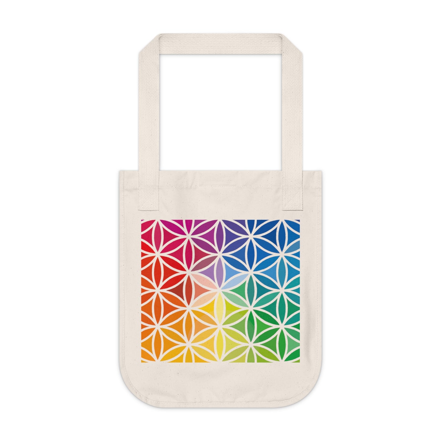 Organic Canvas Tote Bag, Flower of Life